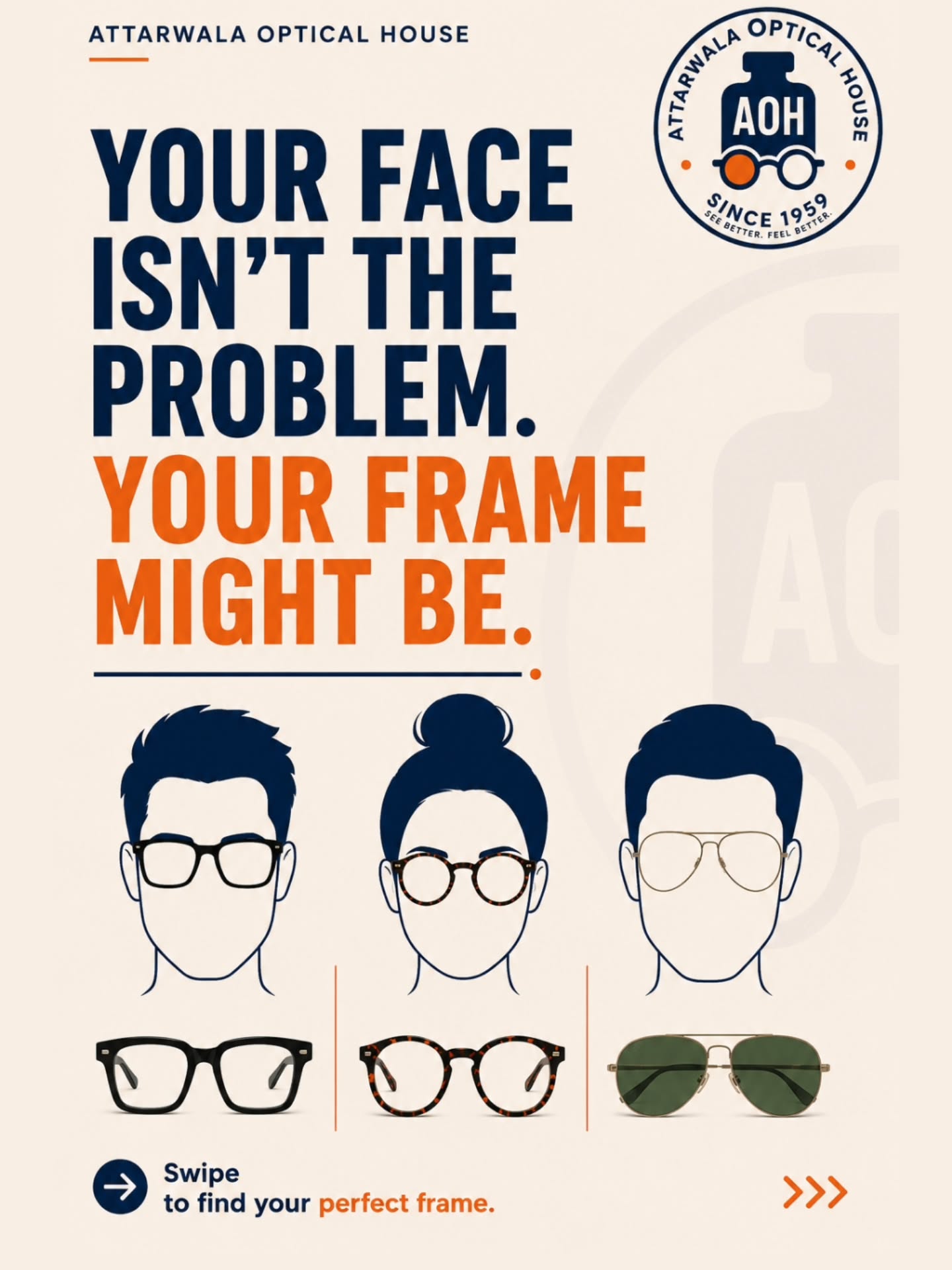 Think that frame looked great on someone else, but not on yo