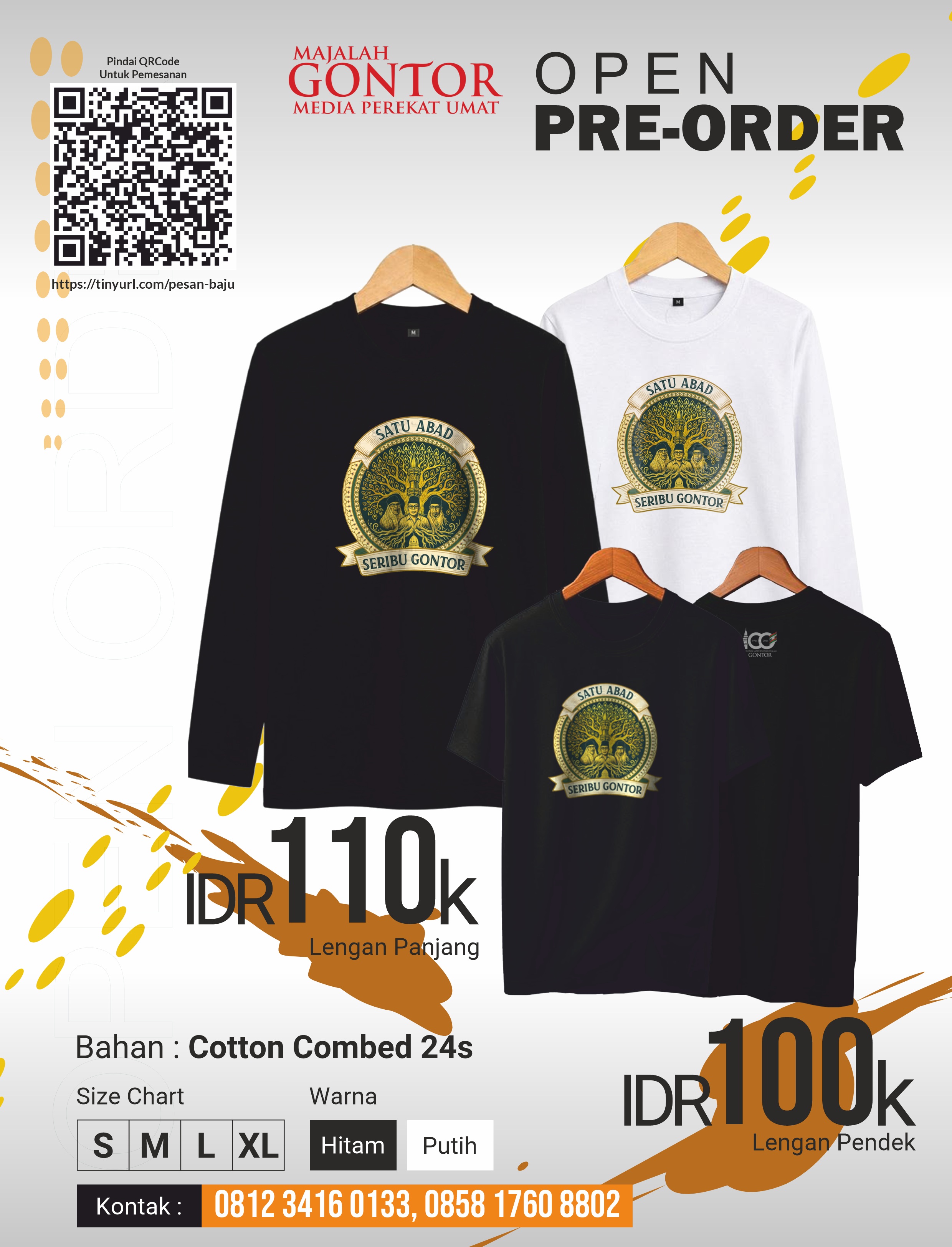 Bismillah.
tersedia baju kaos lengan panjang atau pendek. Warna putih dan hitam. Degan Sablon DTF.Ukuran : S, M, L, XLLink Pembelian : https://tinyurl.com/pesan-baju#majalahgontor
#gontornews Bismillah.
tersedia baju kaos lengan panjang atau pendek. Warna putih dan hitam. Degan Sablon DTF.Ukuran : S, M, L, XLLink Pembelian : https://tinyurl.com/pesan-baju#majalahgontor
#gontornews